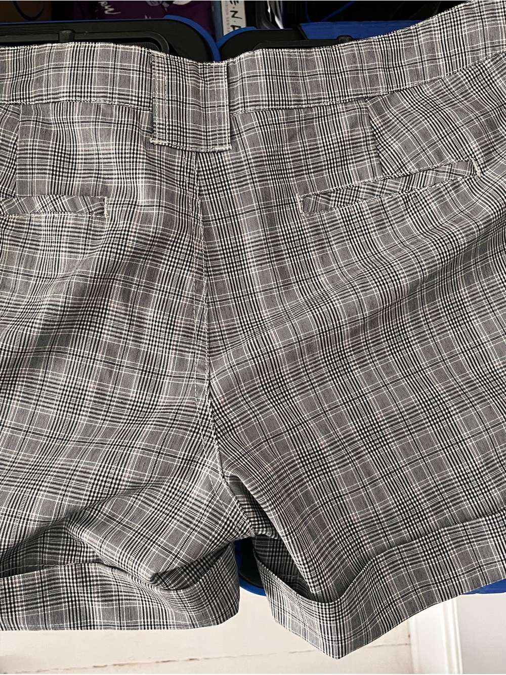 Urban Life - Women's Gray Plaid Shorts with Stud Detail - Picture 8 of 8